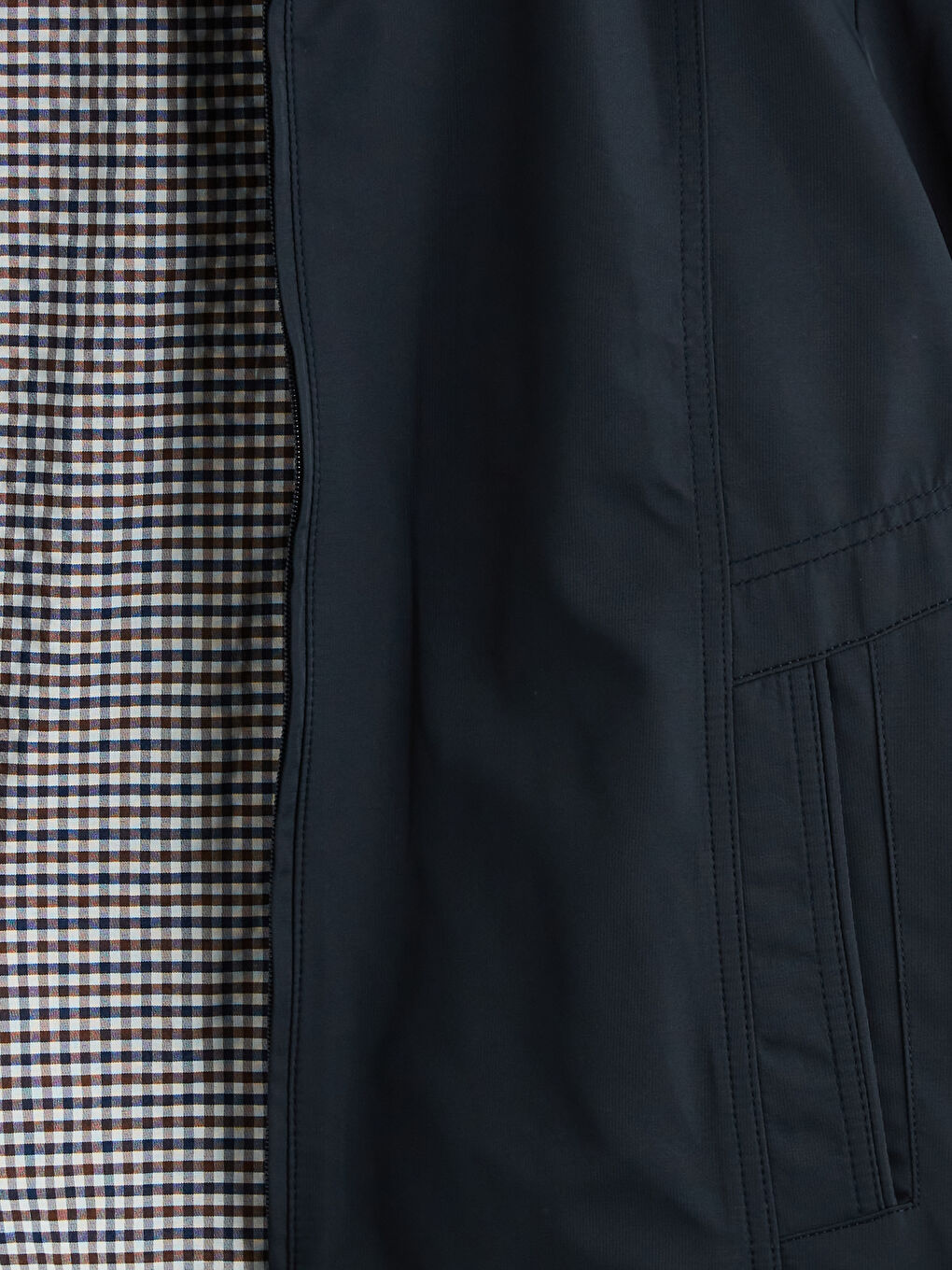 Lacivert Standart Kalıp Gömlek Yaka Erkek Mont-6