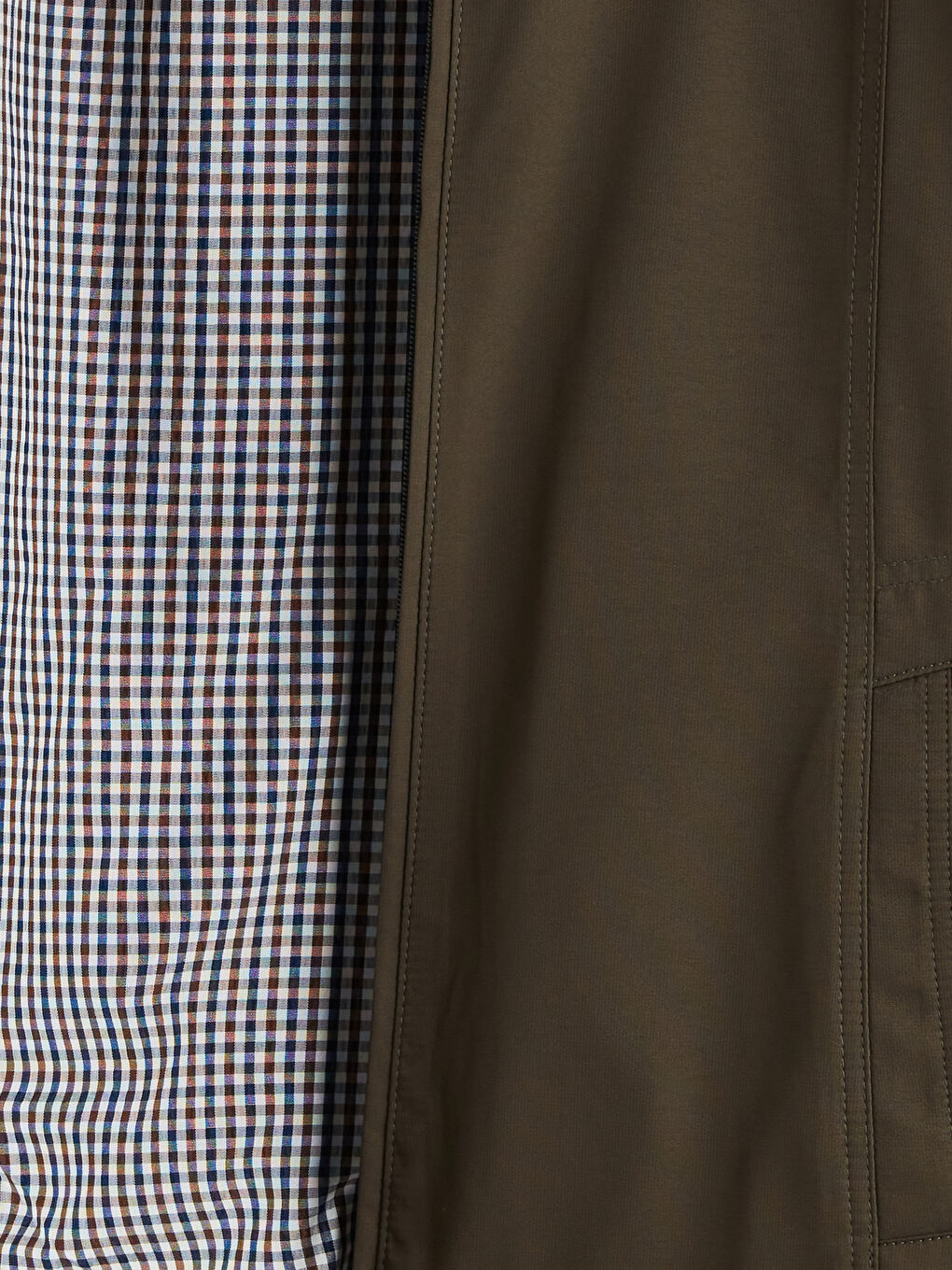 Haki Standart Kalıp Gömlek Yaka Erkek Mont-6