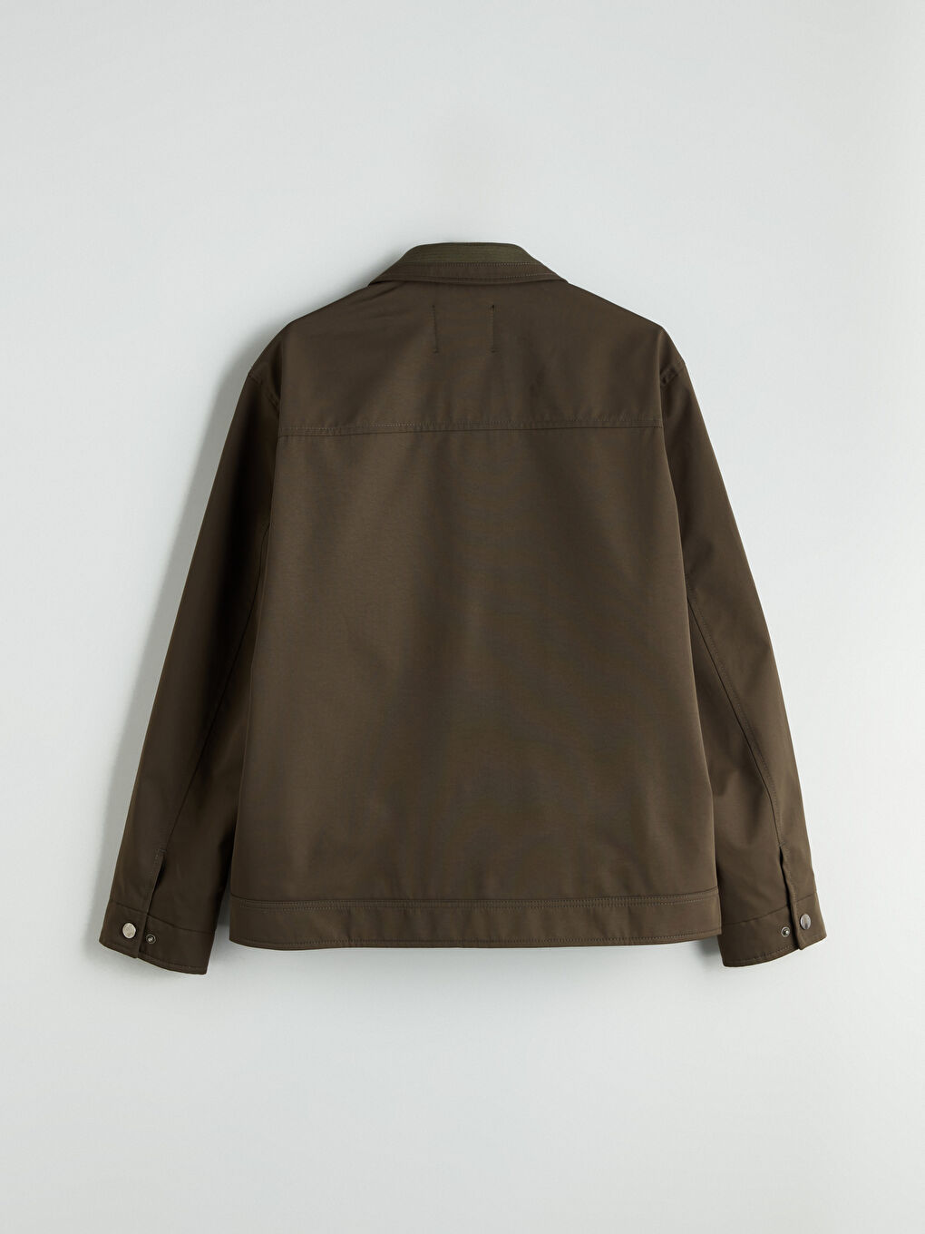 Haki Standart Kalıp Gömlek Yaka Erkek Mont-7