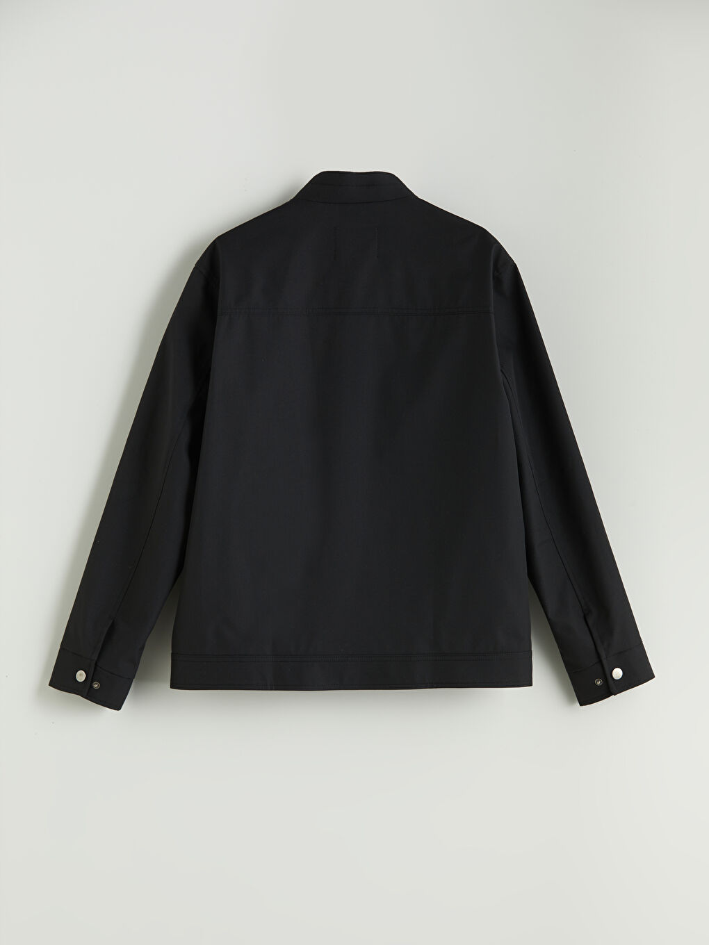 Siyah Standart Kalıp Dik Yaka Erkek Mont-6