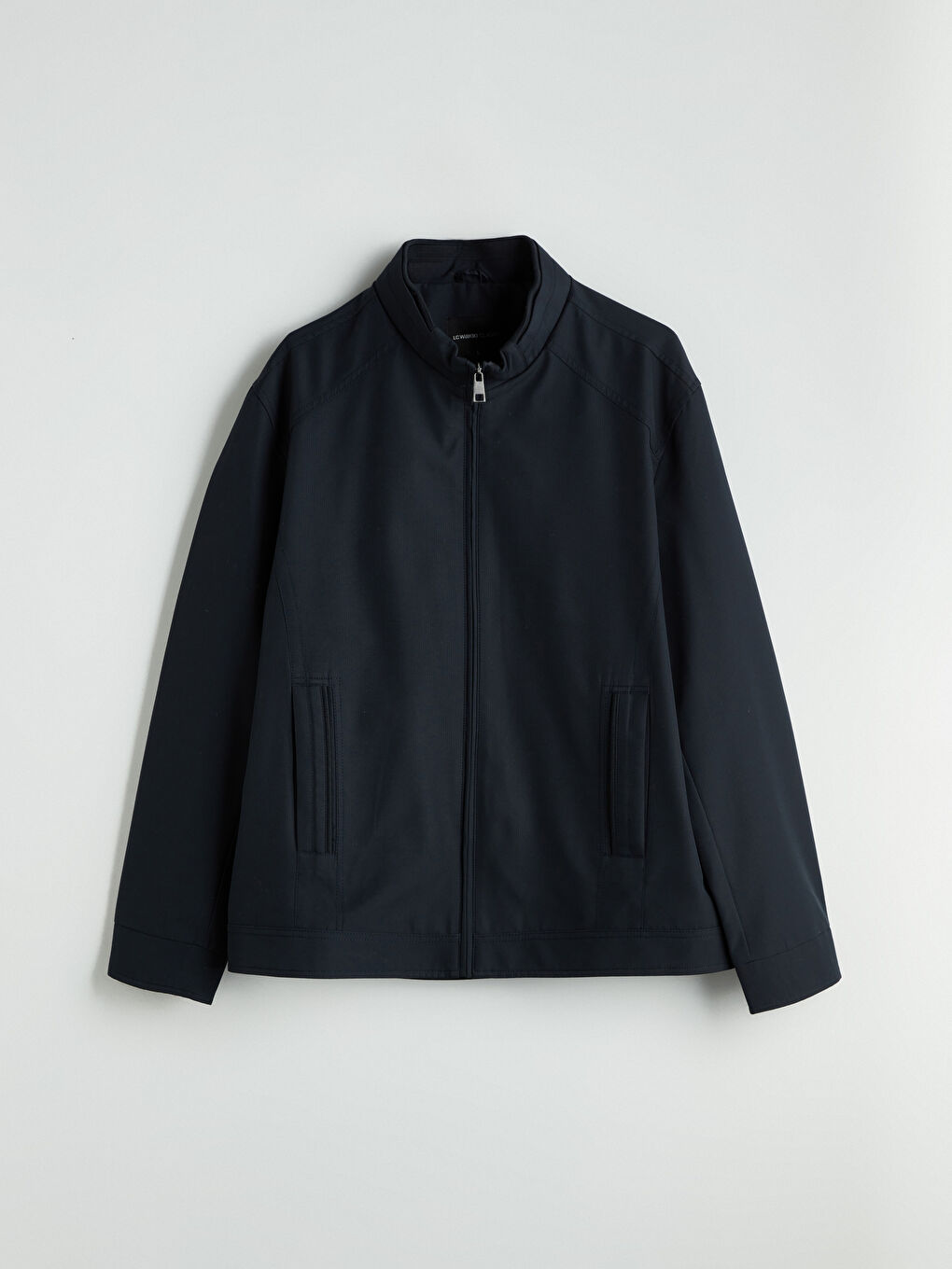 Lacivert Standart Kalıp Dik Yaka Erkek Mont-5