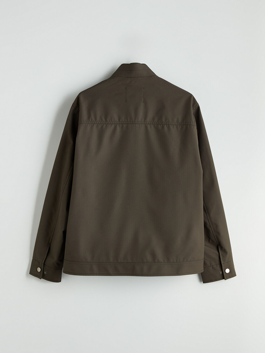 Haki Standart Kalıp Dik Yaka Erkek Mont-7