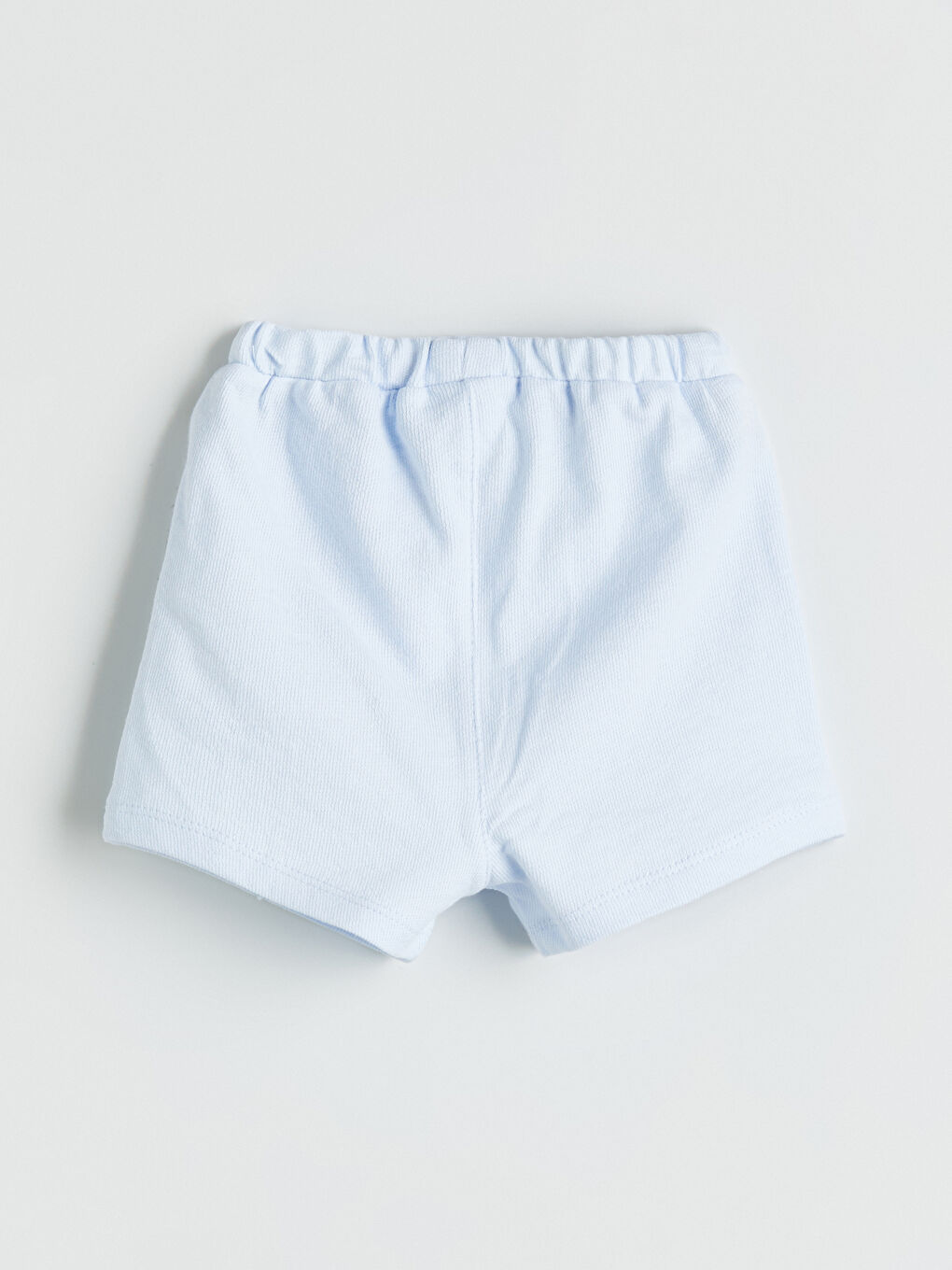 Mavi Erkek Bebek Fitilli Dikiş Detaylı Şort-1