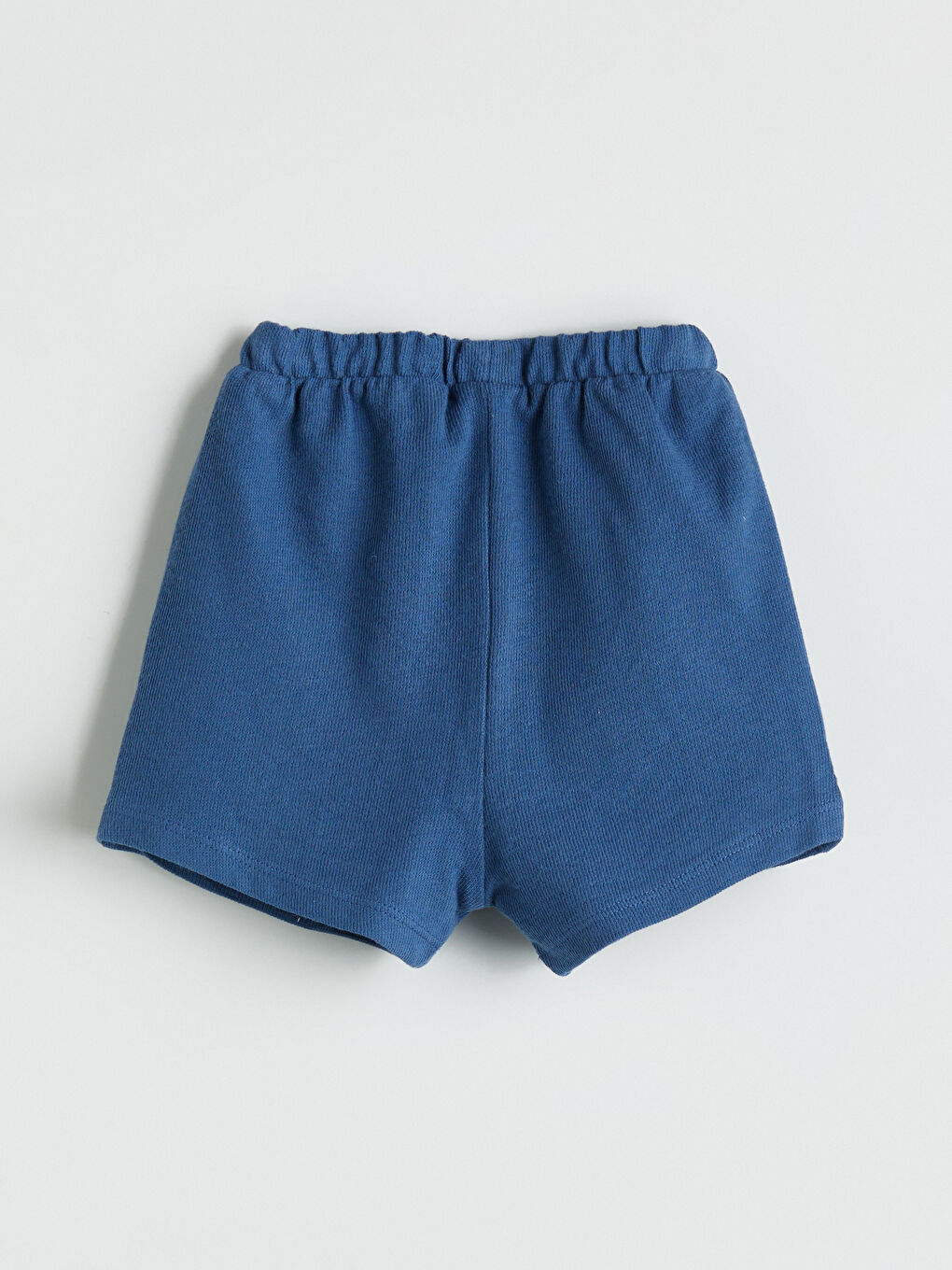 Lacivert Beli Lastikli Cepli Erkek Bebek Şort-1