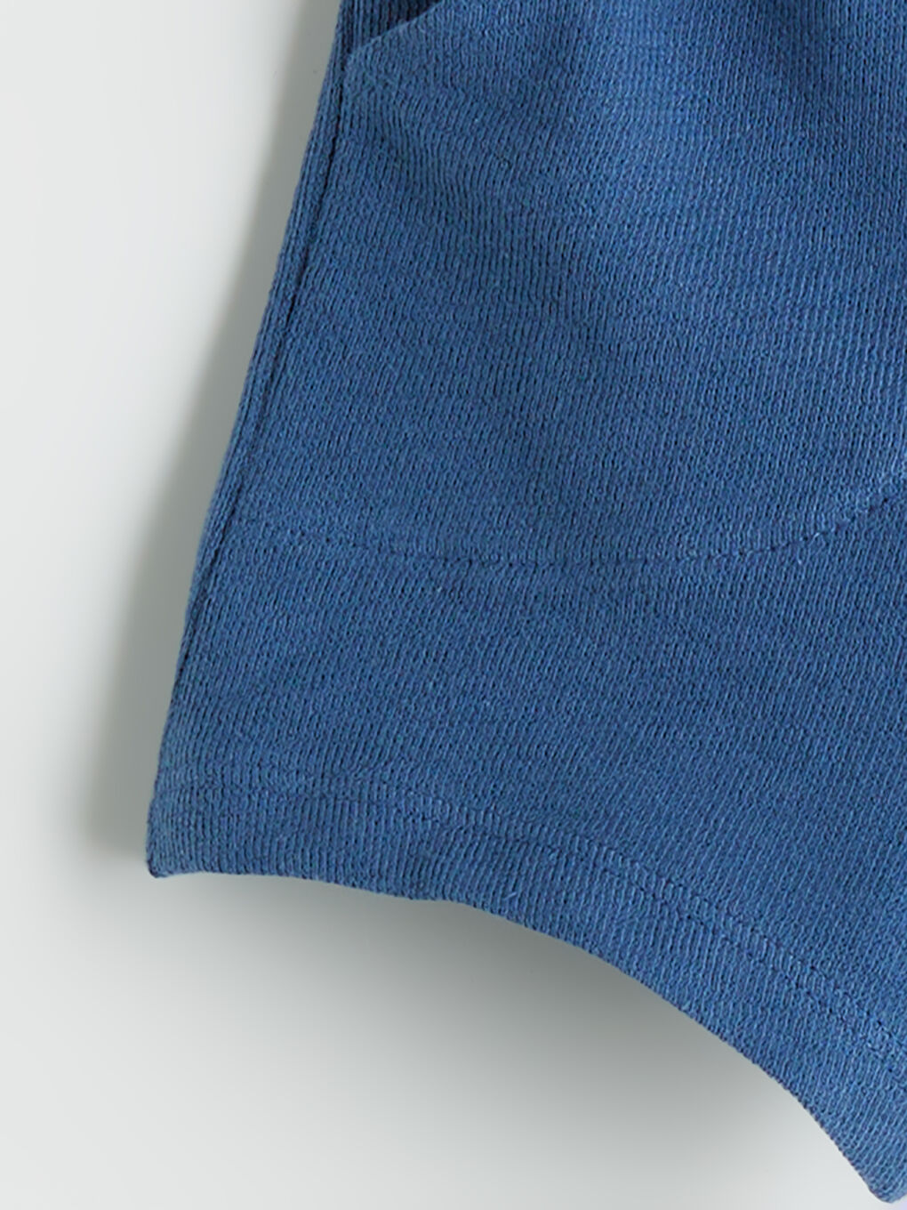 Lacivert Beli Lastikli Cepli Erkek Bebek Şort-2