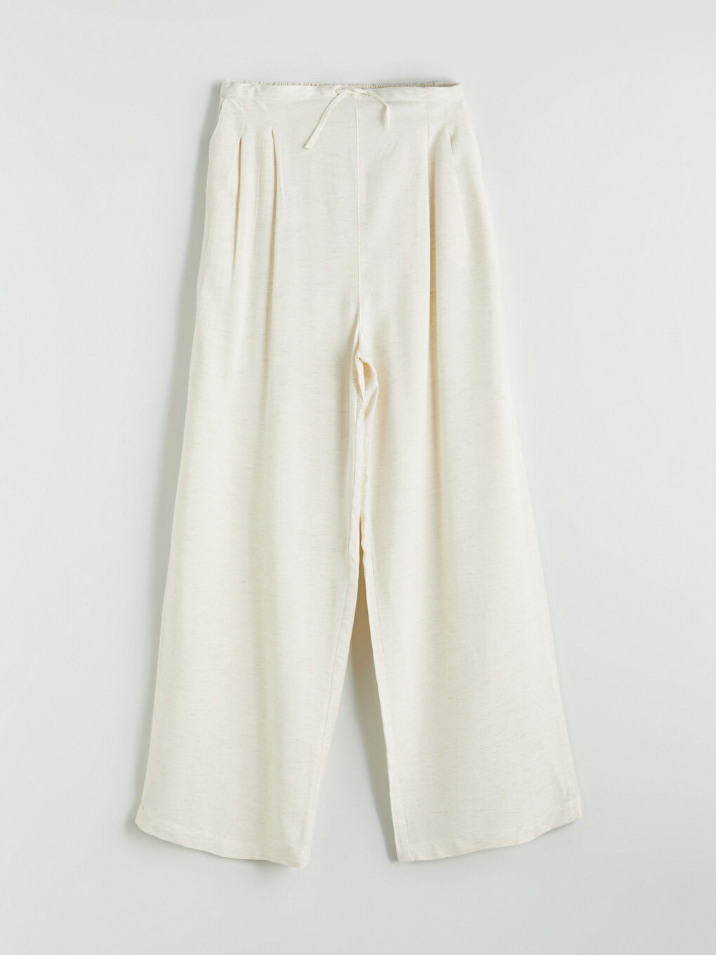 Girls' Trousers with Elastic Waist Linen Blend -S5PE23Z4-FDL