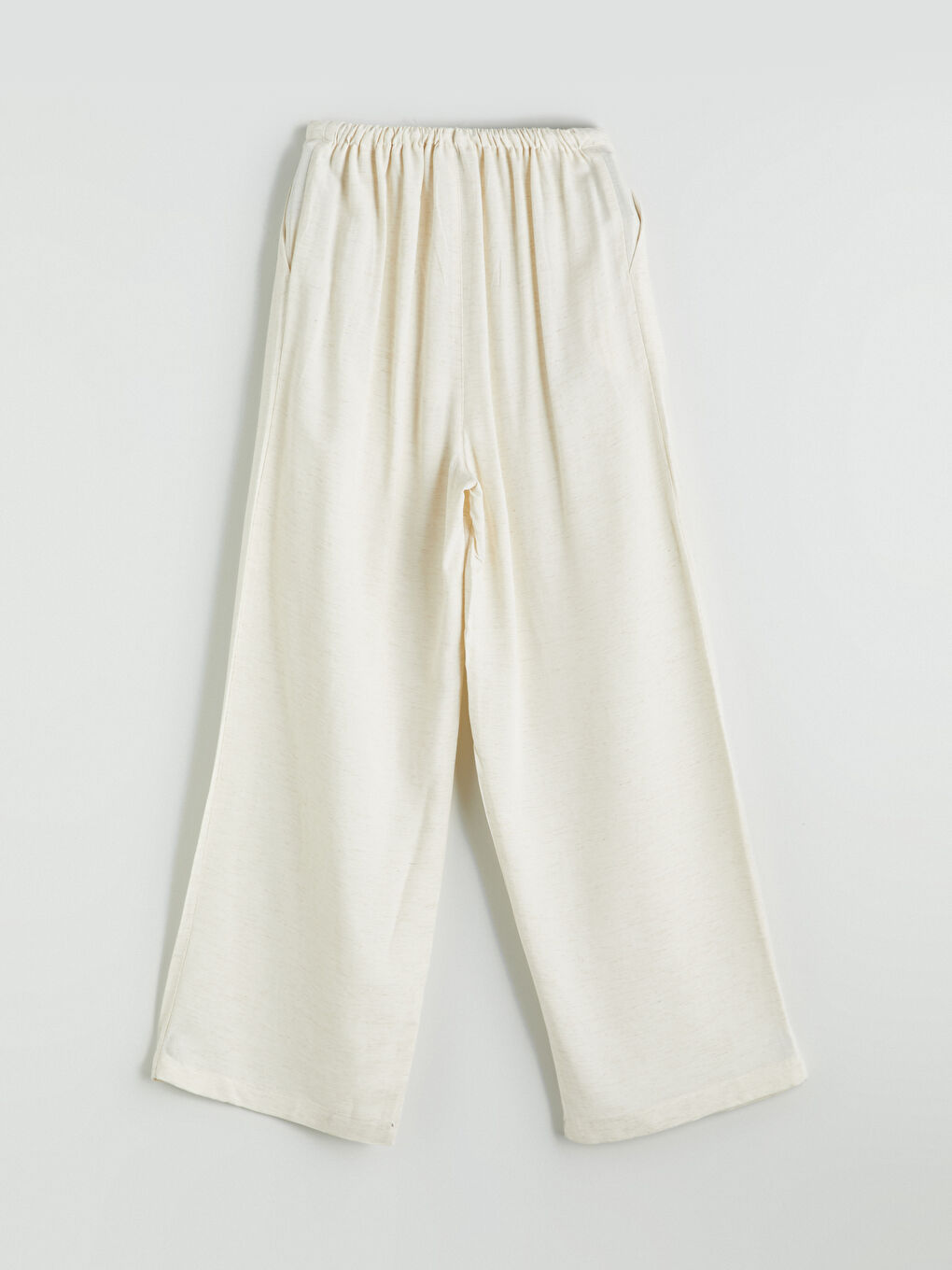 Girls' Trousers with Elastic Waist Linen Blend -S5PE23Z4-FDL