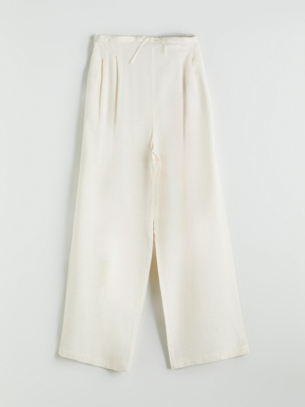 LCW Kids Girls' Linen Blend Trousers with Elasticated Waist -S5PE23Z4-FDL