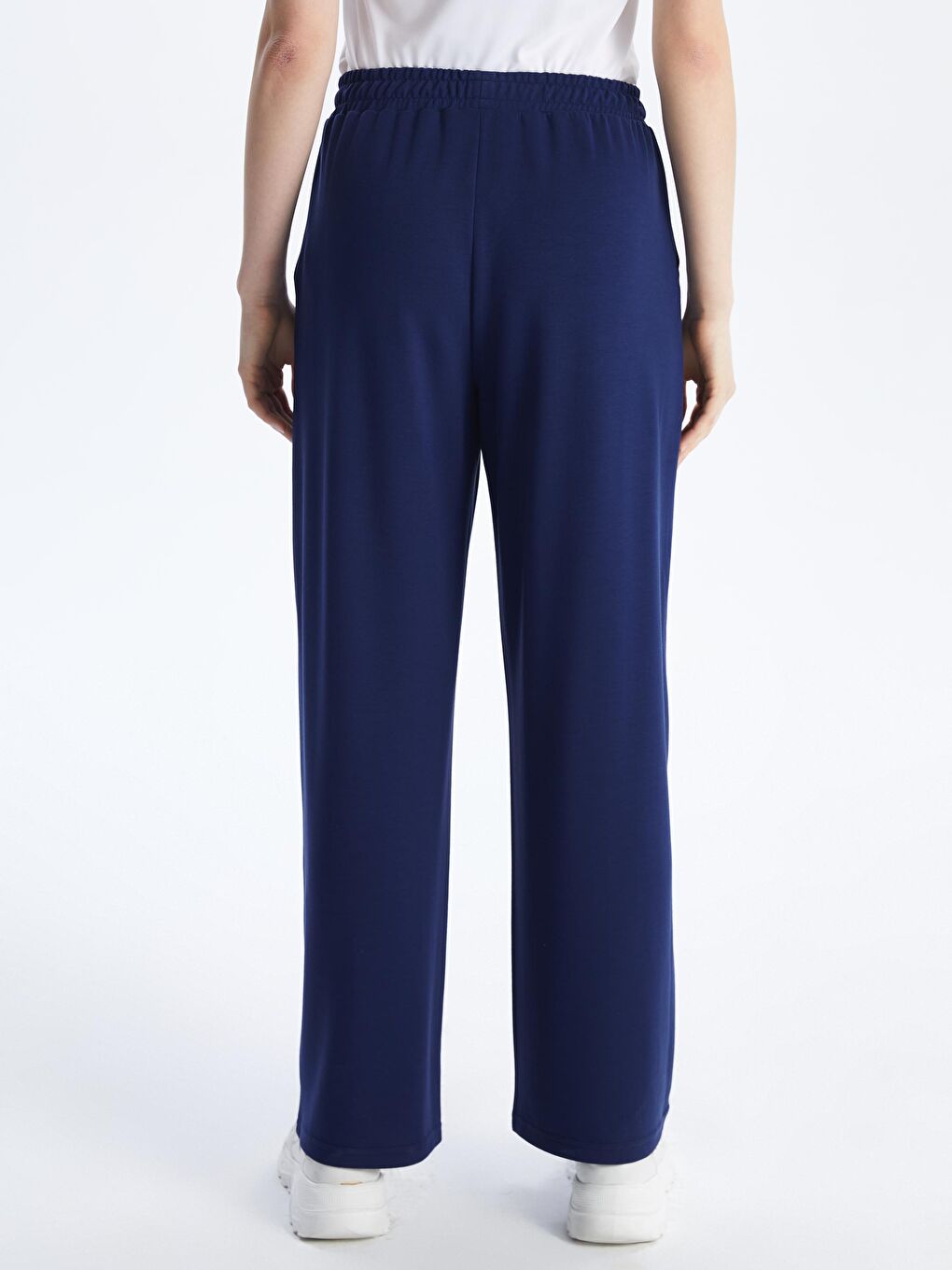 Mavi Beli Lastikli Kadın Eşofman Altı-3