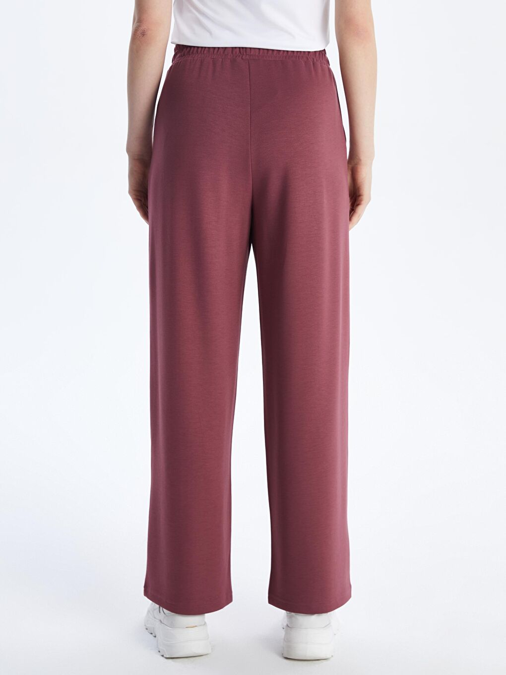 Pembe Beli Lastikli Kadın Eşofman Altı-3