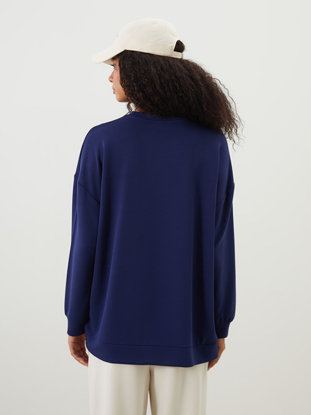 Mavi Bisiklet Yaka Kadın Sweatshirt-3