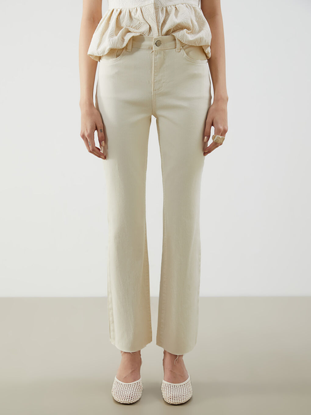 LCW Jeans Skraćene Flare Ženske Farmerke -S5PE29Z8-KRV