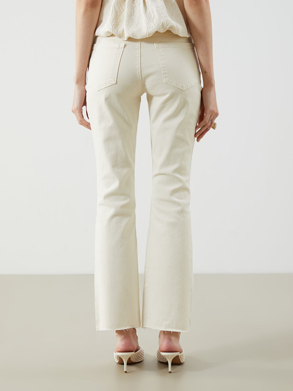 LCW Jeans Skraćene Flare Ženske Farmerke -S5PE29Z8-KRV