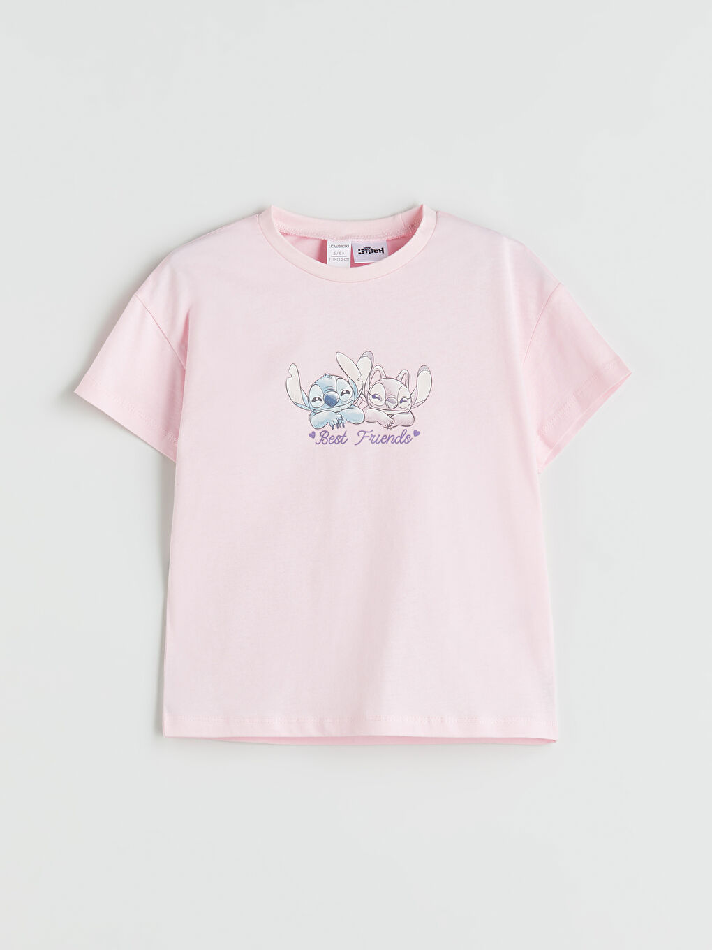 Pembe Lilo & Stitch Lisanslı Kız Çocuk Tişört