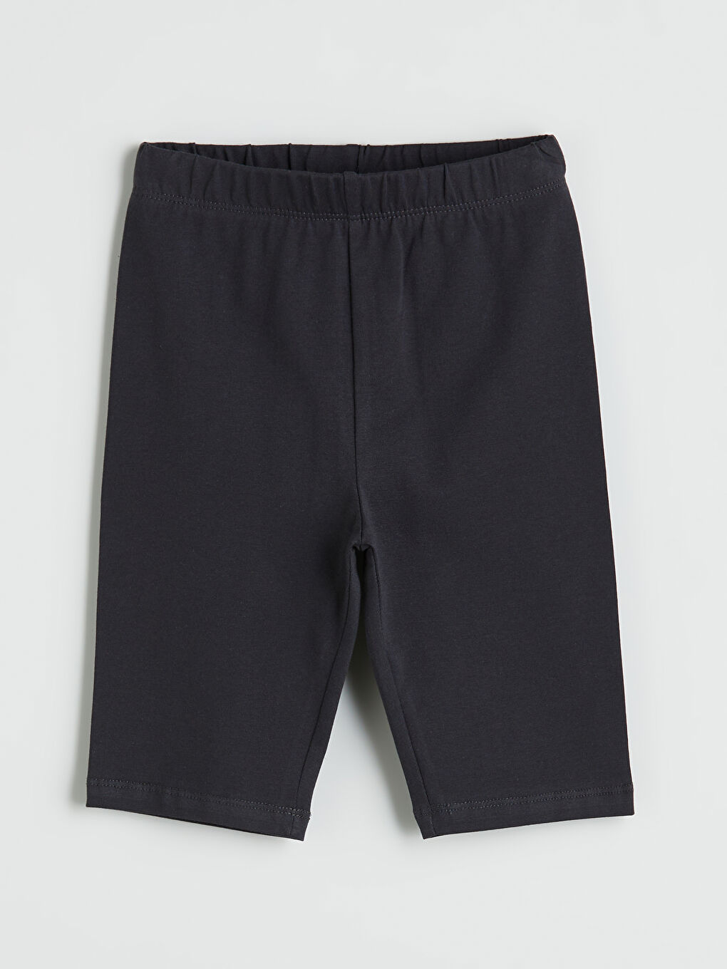 Antrasit Beli Lastikli Kız Çocuk Kısa Tayt