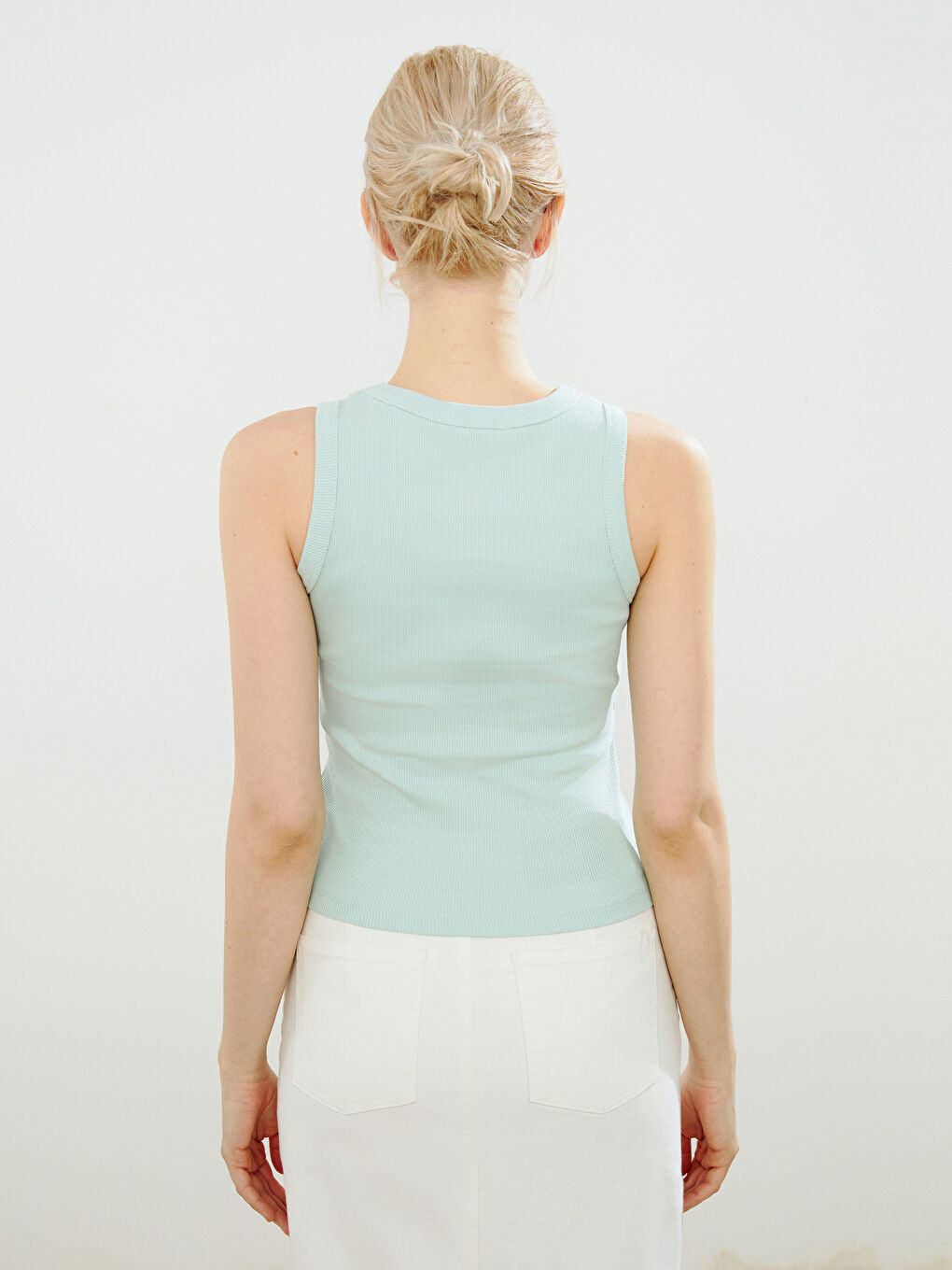 Yeşil Bisiklet Yaka Kadın Atlet-3