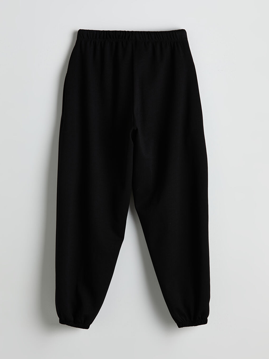 Siyah Beli Lastikli Kadın Jogger Eşofman Altı-5