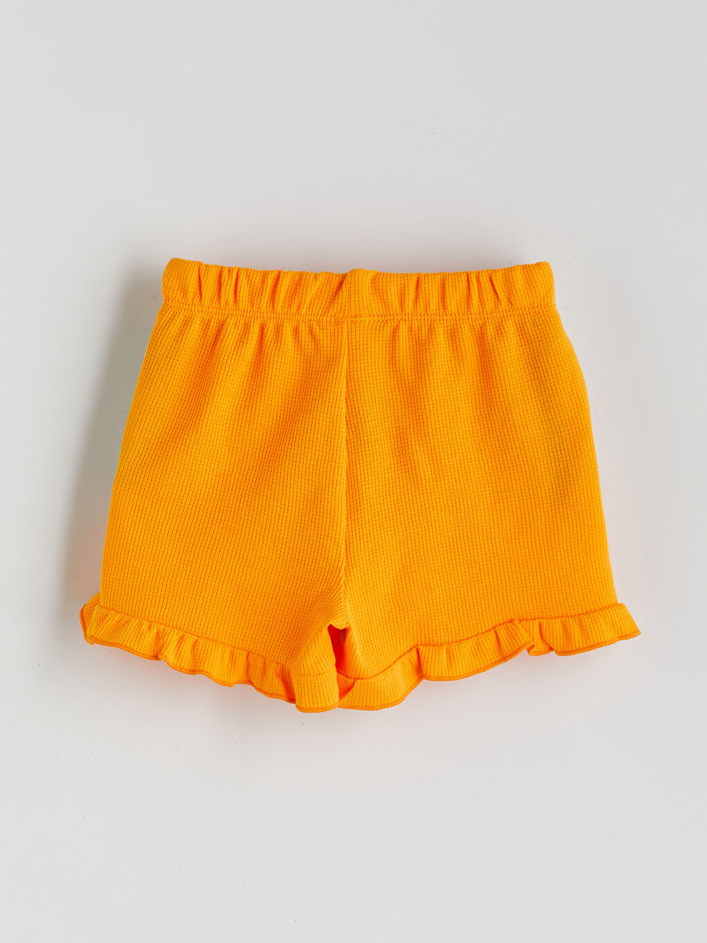 Turuncu Çiçekli Kız Çocuk Tişört ve Şort 2'li-4