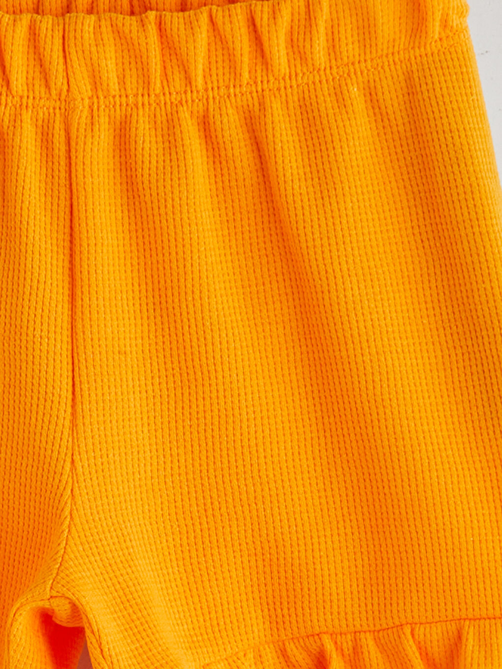 Turuncu Çiçekli Kız Çocuk Tişört ve Şort 2'li-6