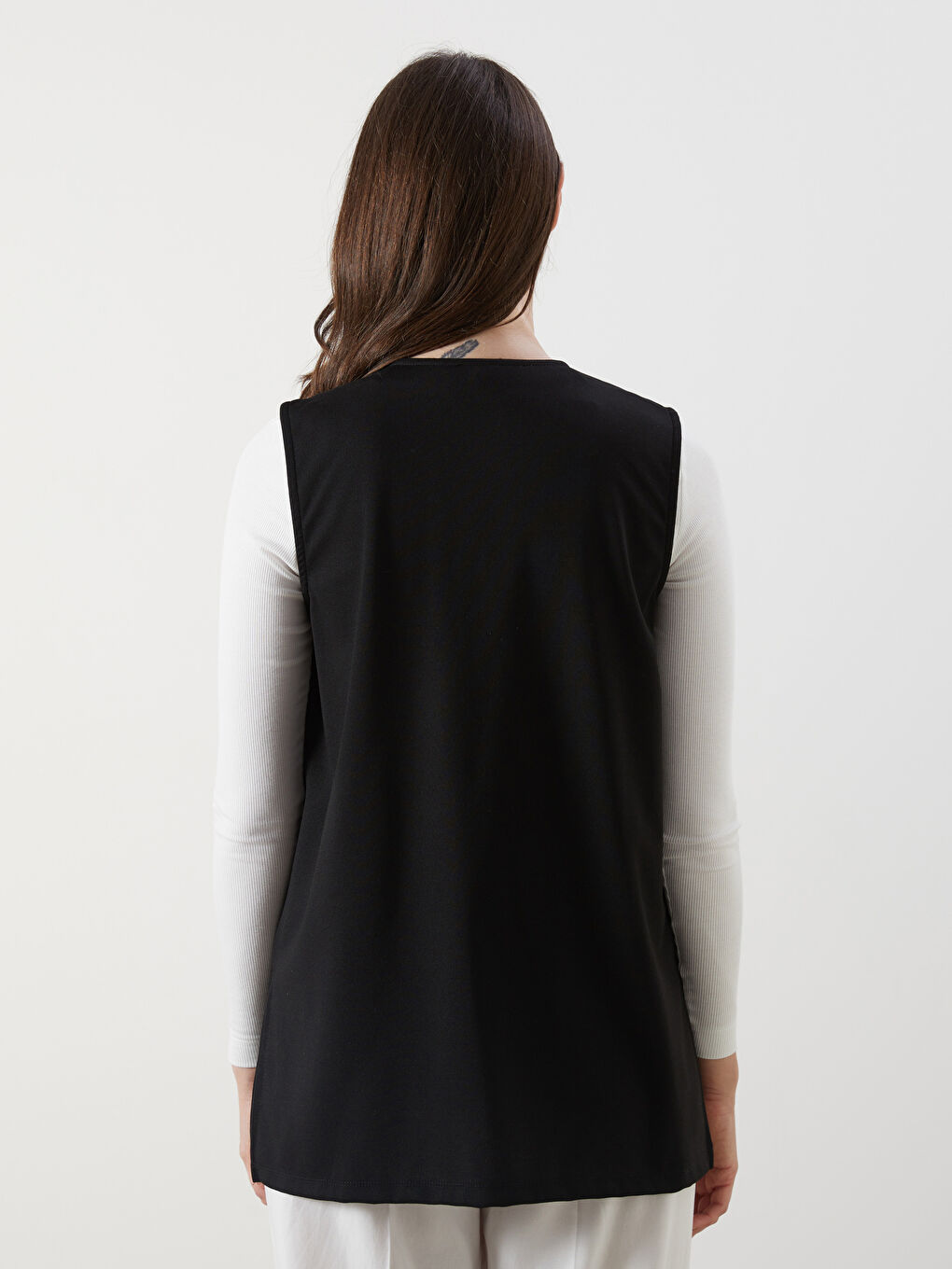 LCW ECO V Neck Sequined Women's Waistcoat -S5PE77Z8-CVL