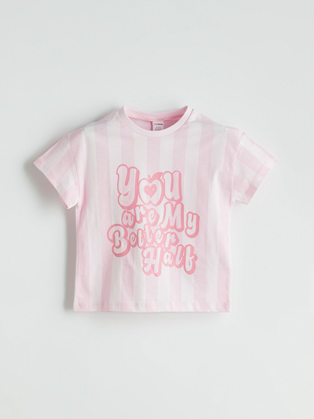 Crew Neck Printed Girl's T-Shirt -S5PE80Z1-LHK