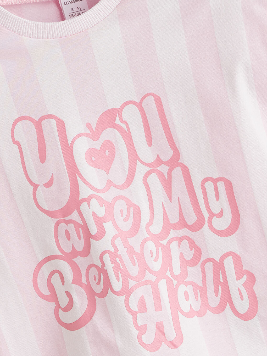 Crew Neck Printed Girl's T-Shirt -S5PE80Z1-LHK