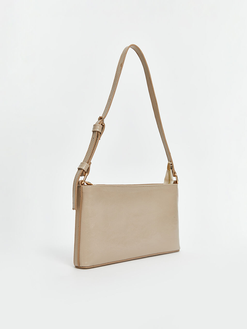 Bej Ayarlanabilir Askılı Kadın Omuz Çantası-3