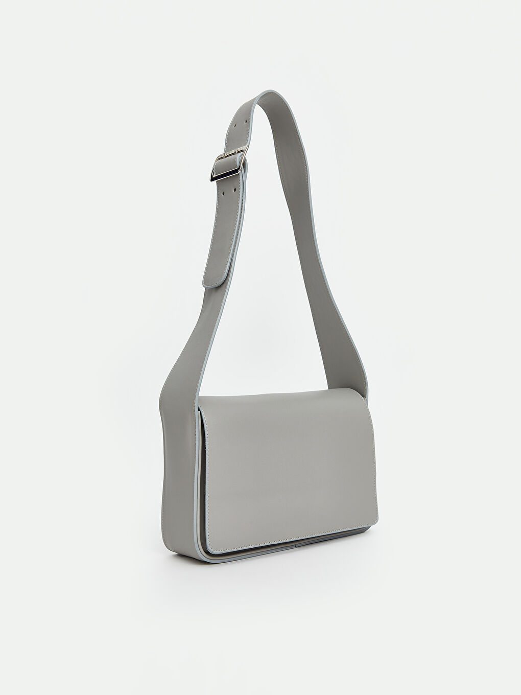 Gri Ayarlanabilir Askılı Kadın Omuz Çantası-3