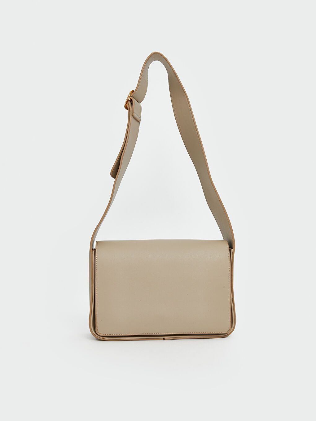 Bej Ayarlanabilir Askılı Kadın Omuz Çantası-2