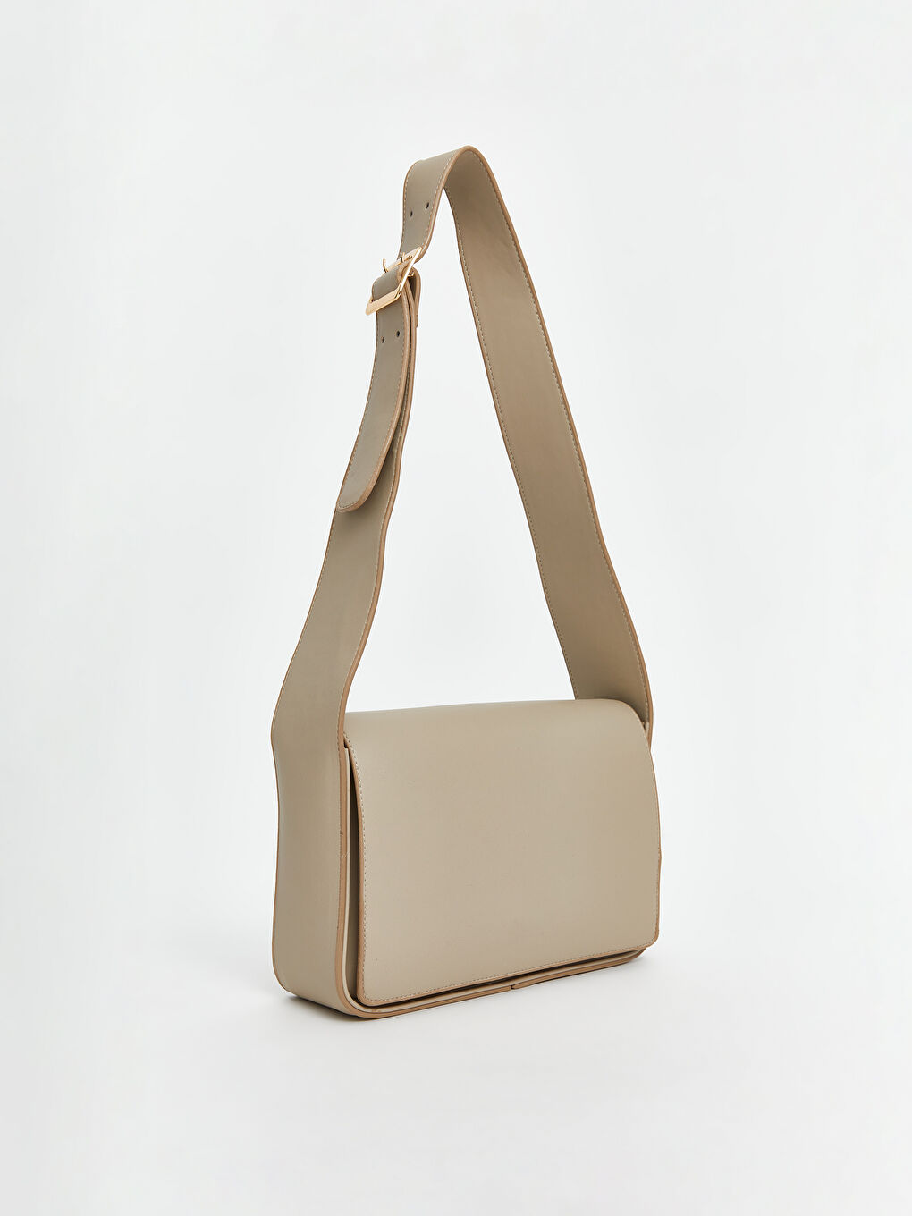 Bej Ayarlanabilir Askılı Kadın Omuz Çantası-3