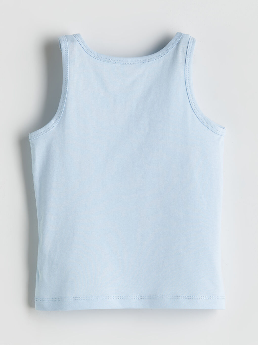 Mavi Bisiklet Yaka Basic Erkek Çocuk Atlet-1