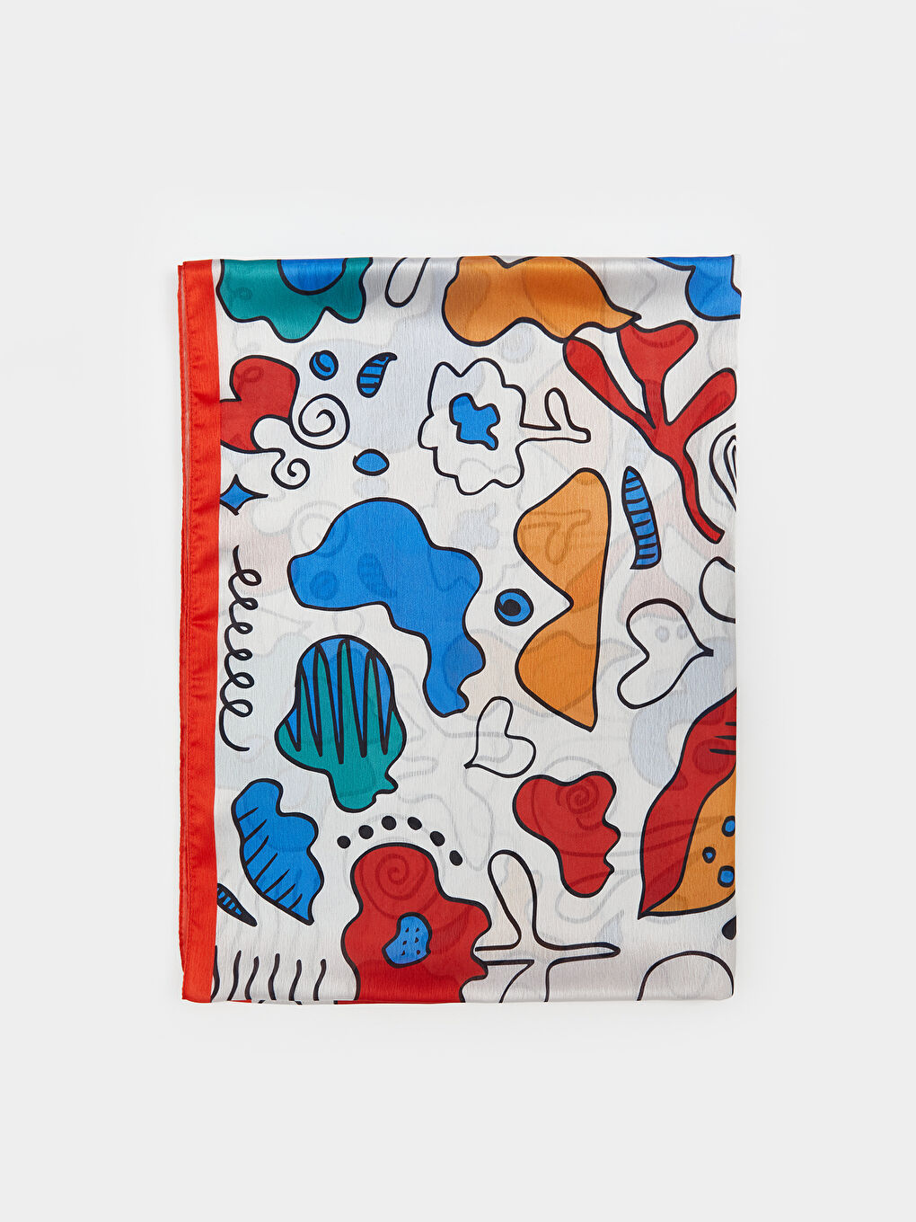 Bej Desenli Kadın Şal-1