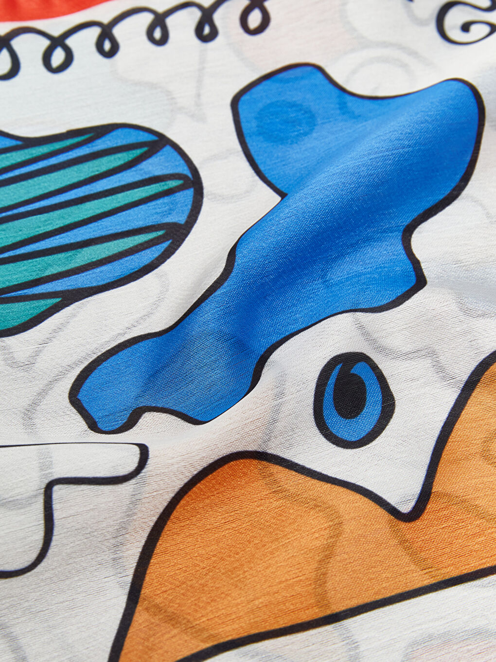 Bej Desenli Kadın Şal-2