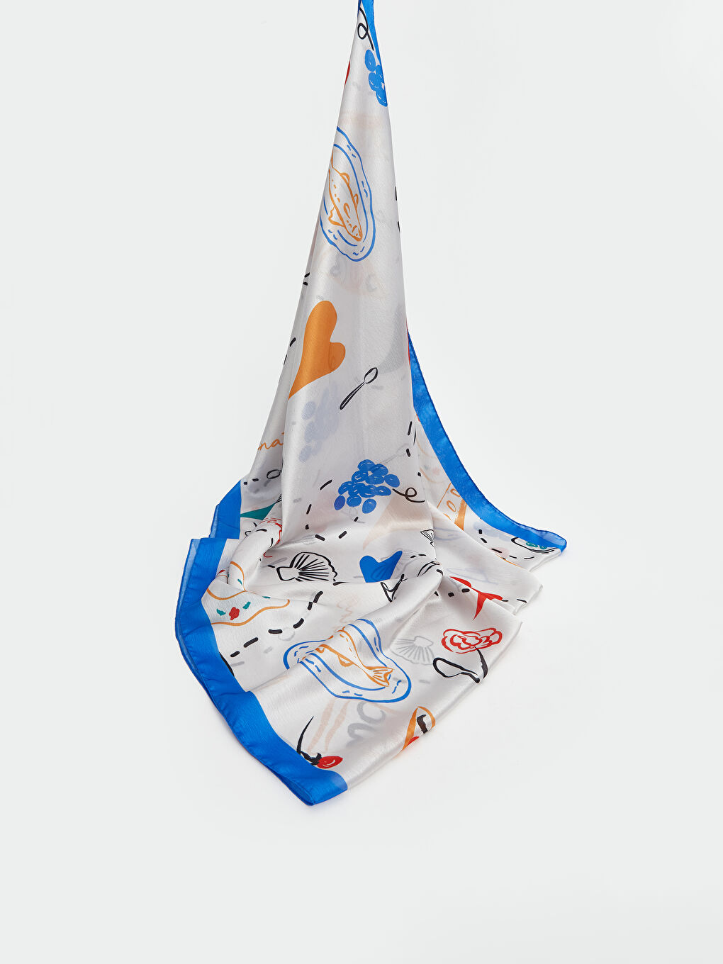 Ekru Desenli Kadın Şal