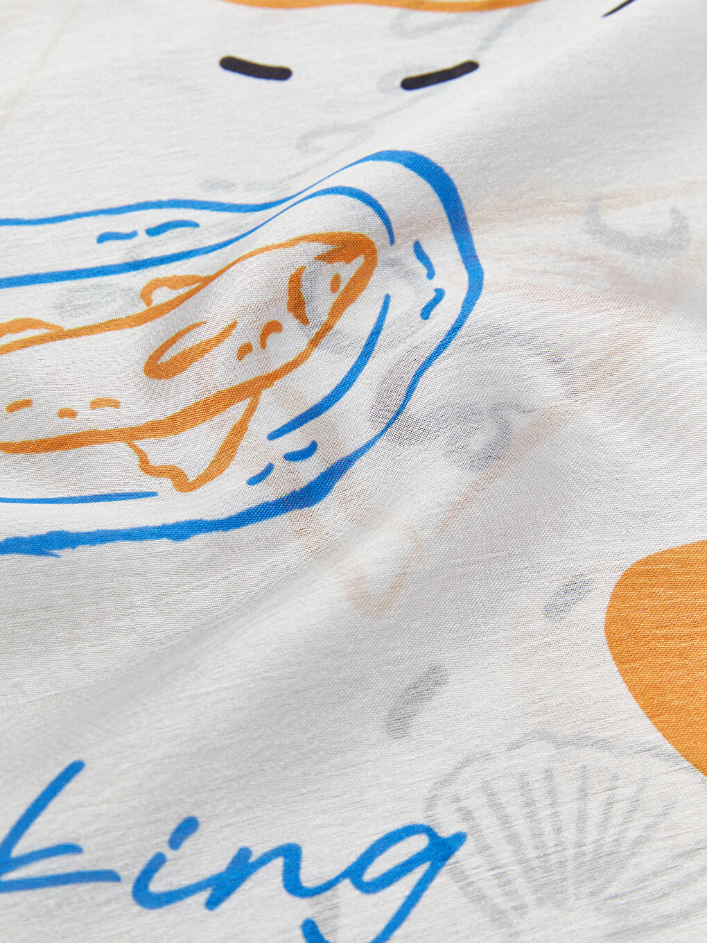 Ekru Desenli Kadın Şal-2