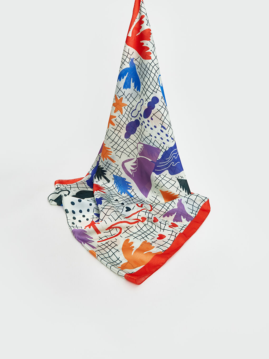 Mor Desenli Kadın Şal