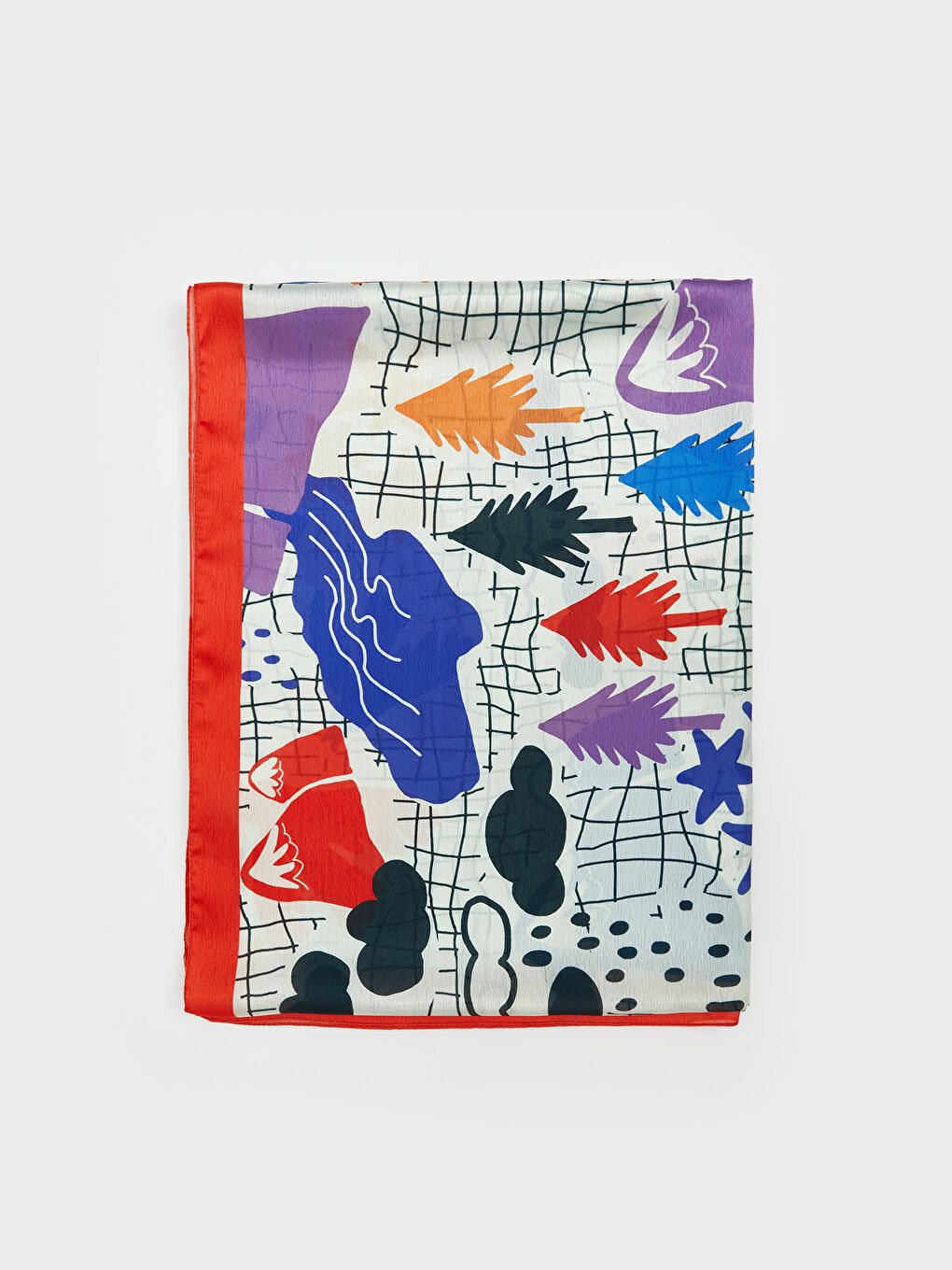 Mor Desenli Kadın Şal-1