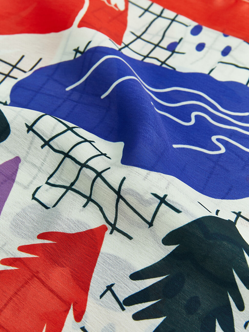 Mor Desenli Kadın Şal-2