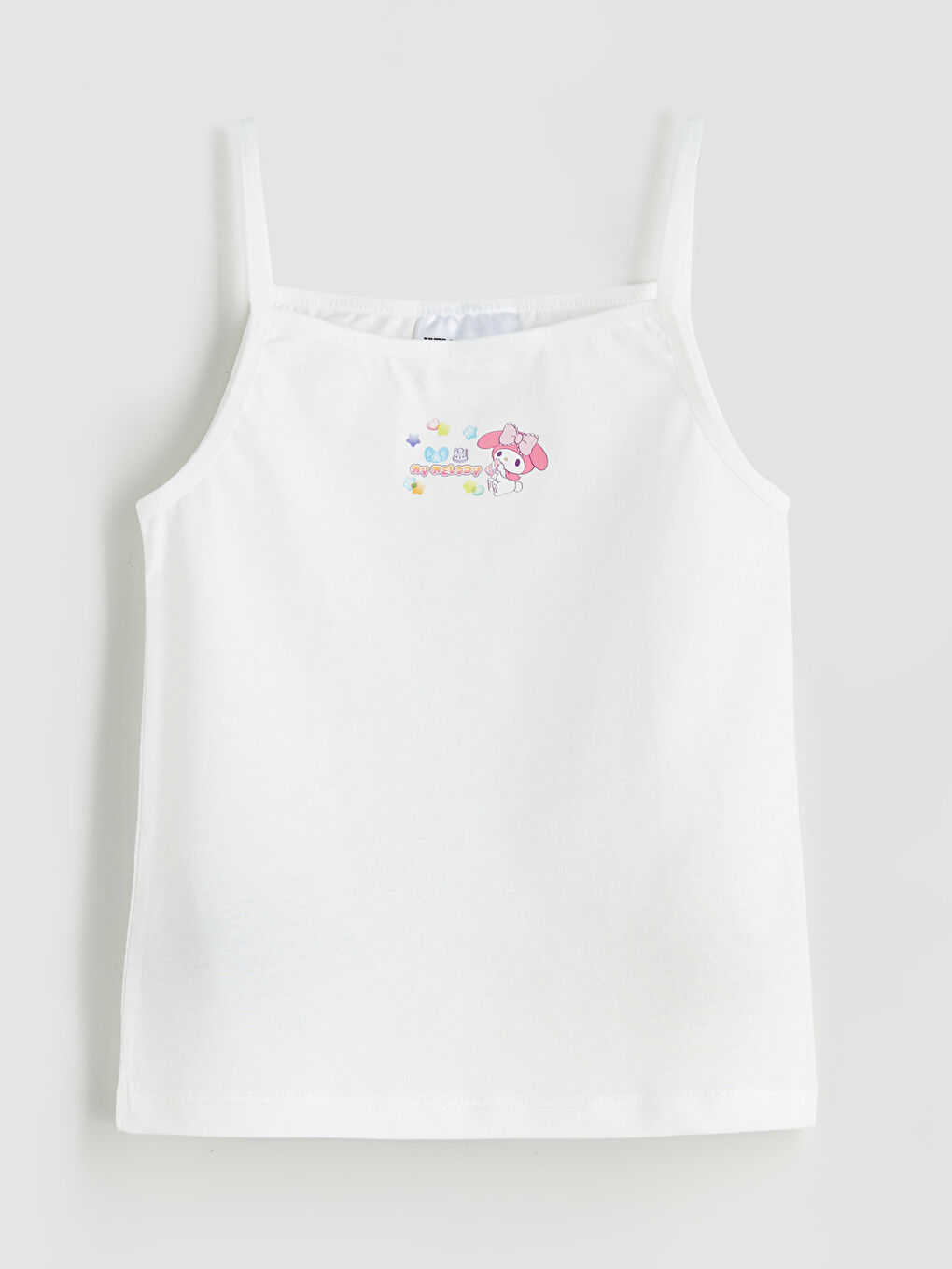 Ekru My Melody Baskılı İp Askılı Kız Çocuk Atlet