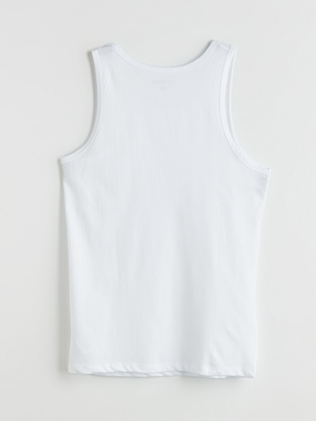 Beyaz U Yaka Penye Erkek Atlet-5