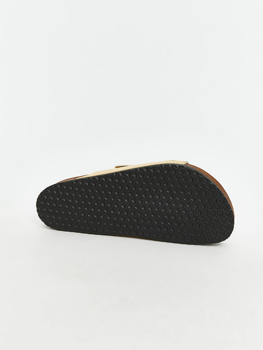 Sarı Çift Bantlı Kadın Terlik-3