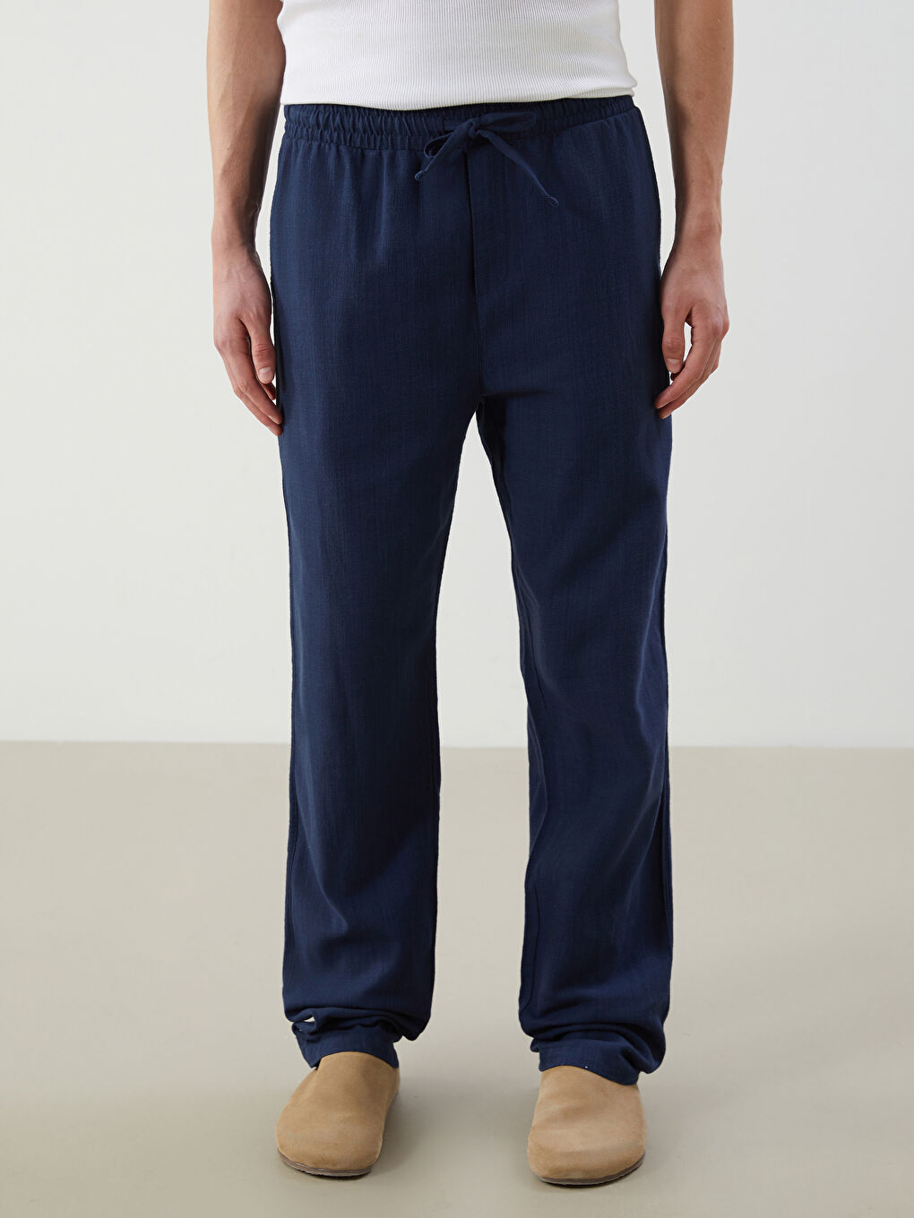 Comfortable Fit Gabardine Men's Trousers -S5PG20Z8-J2Y