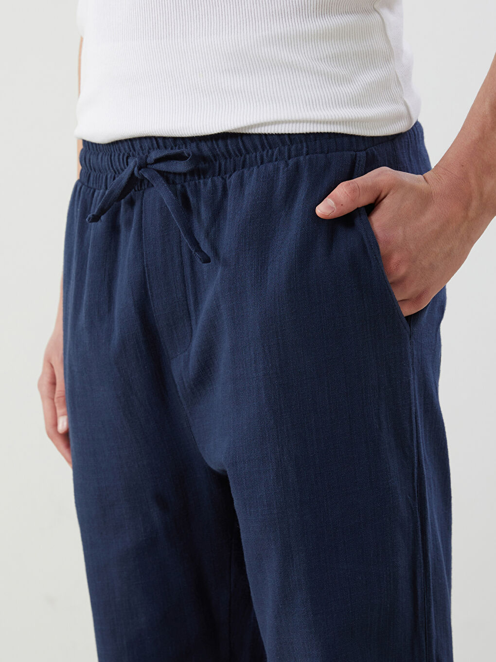 Comfortable Fit Gabardine Men's Trousers -S5PG20Z8-J2Y