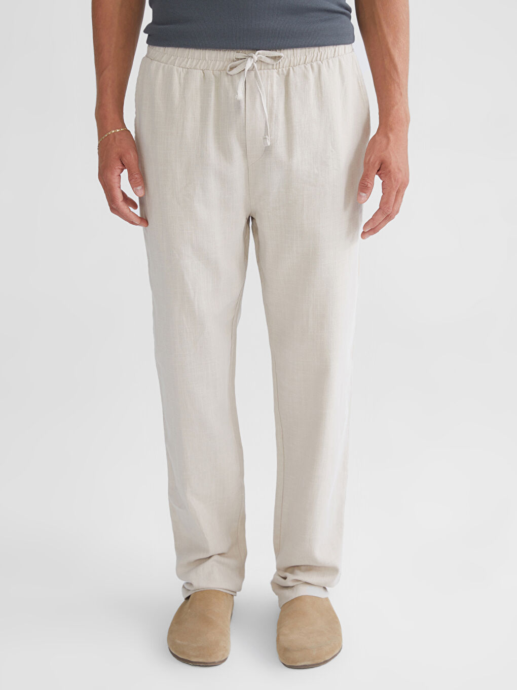 بنطلون تويل واسع ومريح للرجال-2