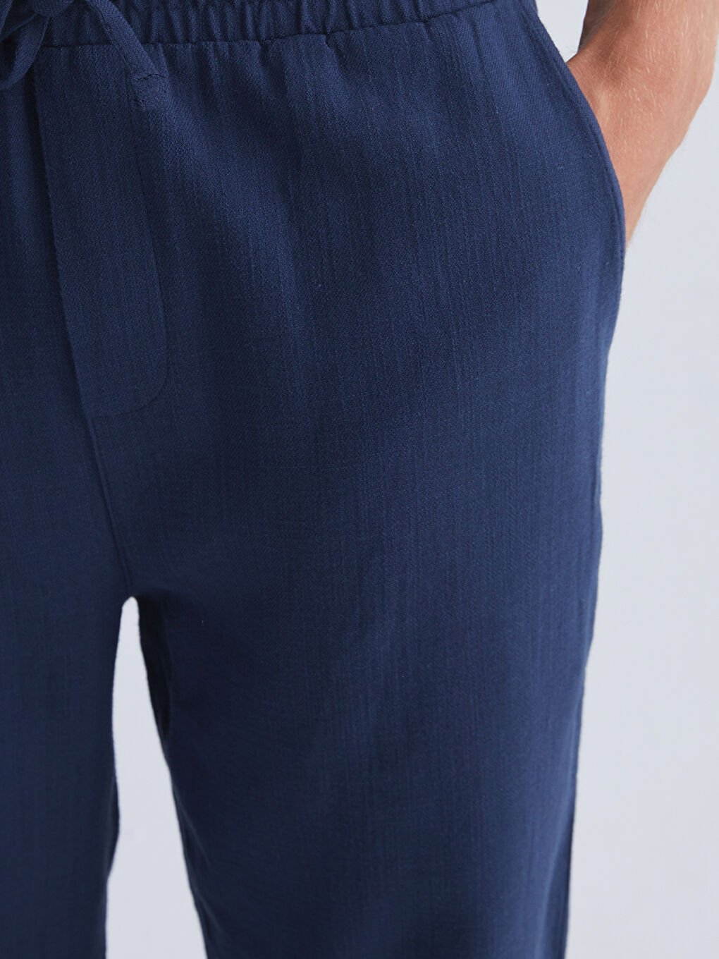 Lacivert Rahat Kalıp Gabardin Erkek Pantolon-4