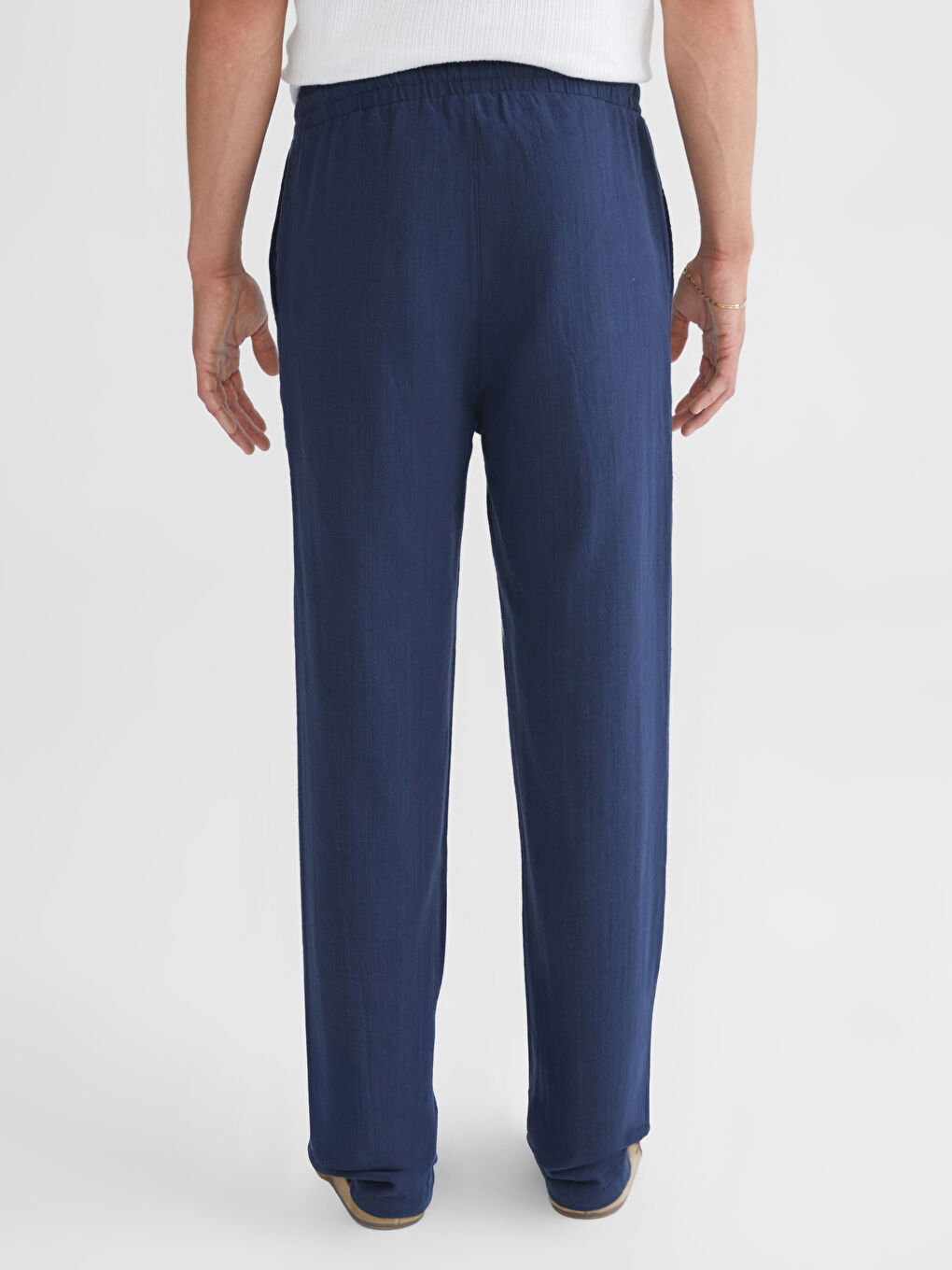 Lacivert Rahat Kalıp Gabardin Erkek Pantolon-6