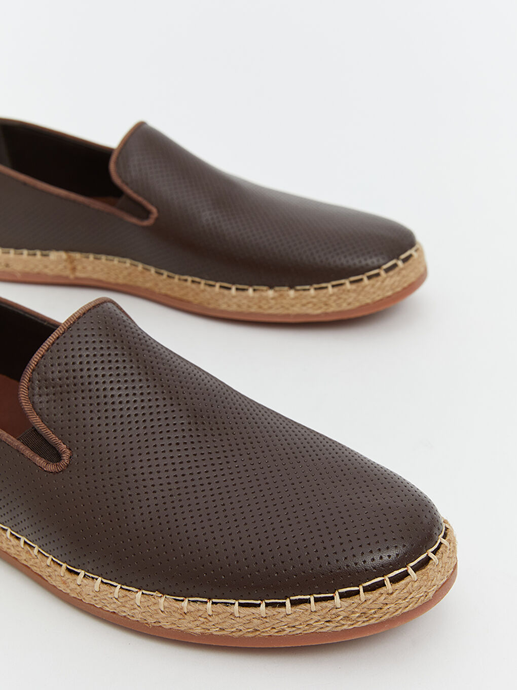 Kahverengi Hasır Tabanlı Erkek Loafer Ayakkabı-2