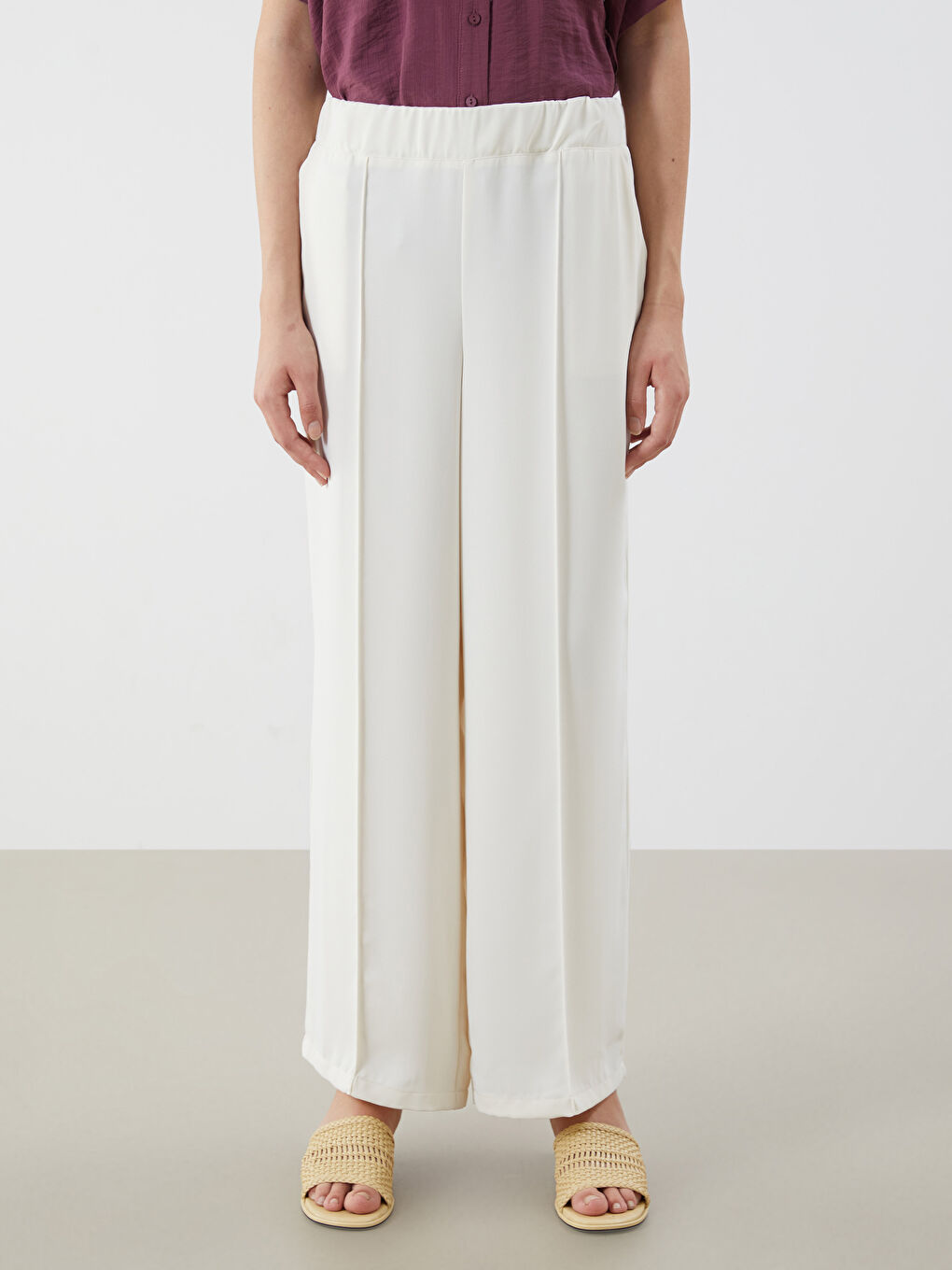 LCWAIKIKI Classic Elasticated Waist Women's Trousers -S5PG52Z8-V9H