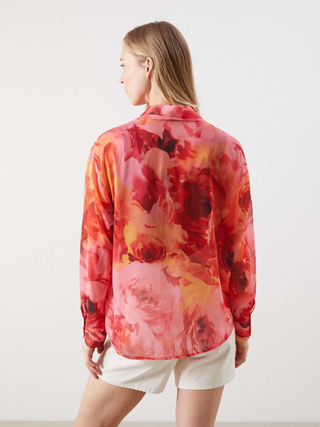 Chemise Pour Femmes Imprimé Léopard Surdimensionnée-3
