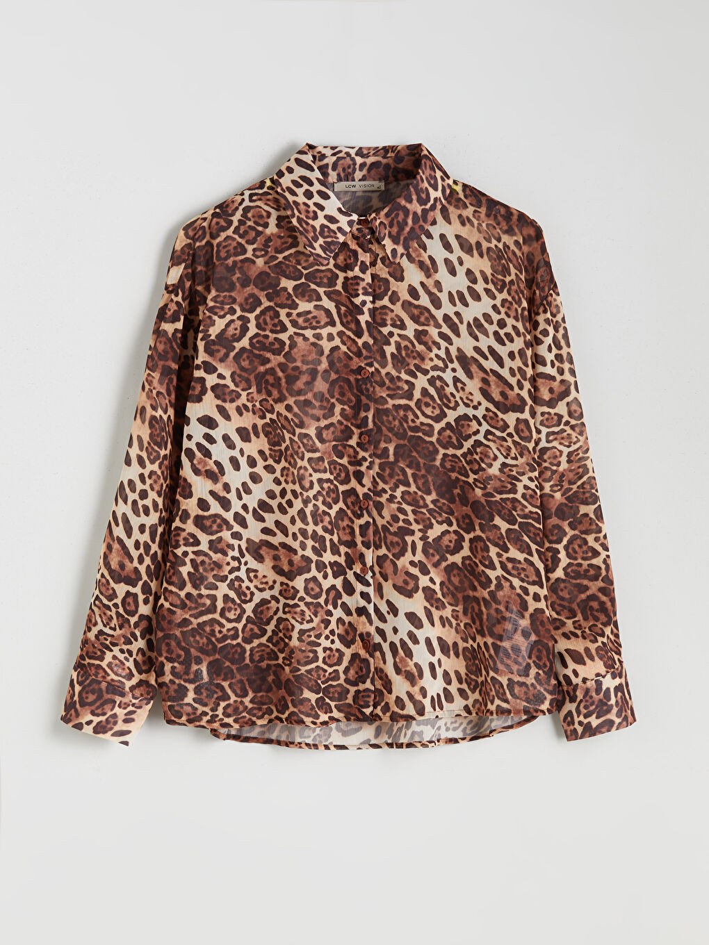 Leopard Print Oversize Women's Shirt-4